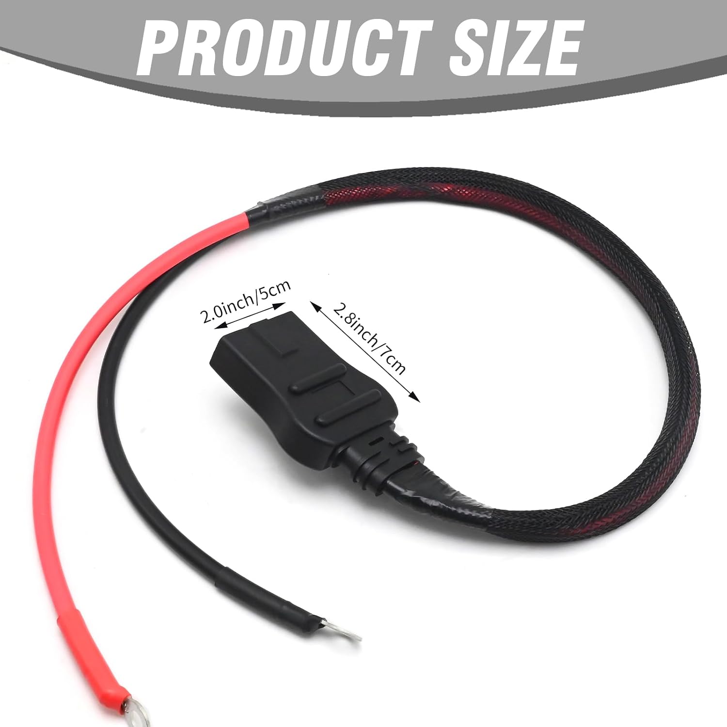 Anxingo 21294 2-Pin Battery Cable Harness Plow Side, Replacement for Western Unimount and Ultramount Straight Blade Plows, Replaces 8245