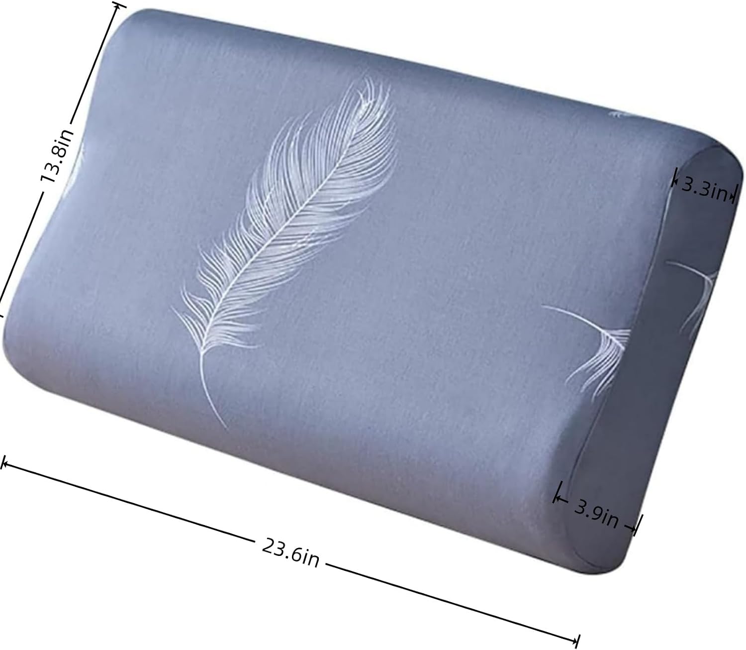 Pillow Case for Cervical Neck Pillow - Standard Size Cotton Pillowcase with Zipper