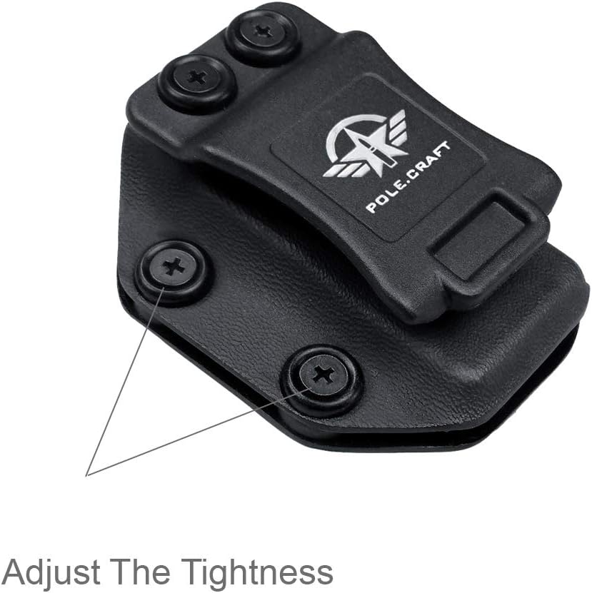 POLE.CRAFT IWB/OWB Magazine Holster Kydex - Mag Carrier Fits: 9mm .40 Double Stack / 9mm .40 Single Stack - P365 1911 Glock 19 19X 17 26 27 28 43 22