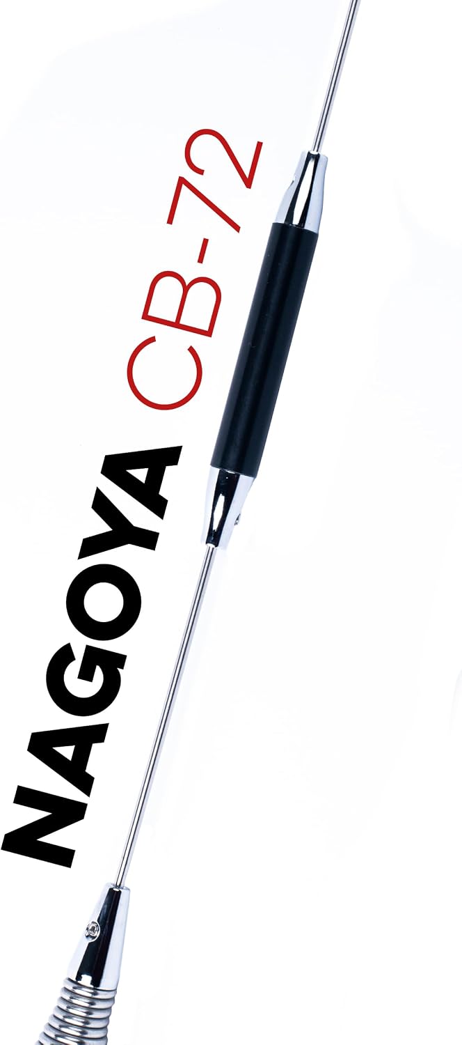 Nagoya CB-72 High-Performance 28" CB Antenna Kit - Universal 26-28 MHz Coverage with Heavy-Duty Magnetic Mount