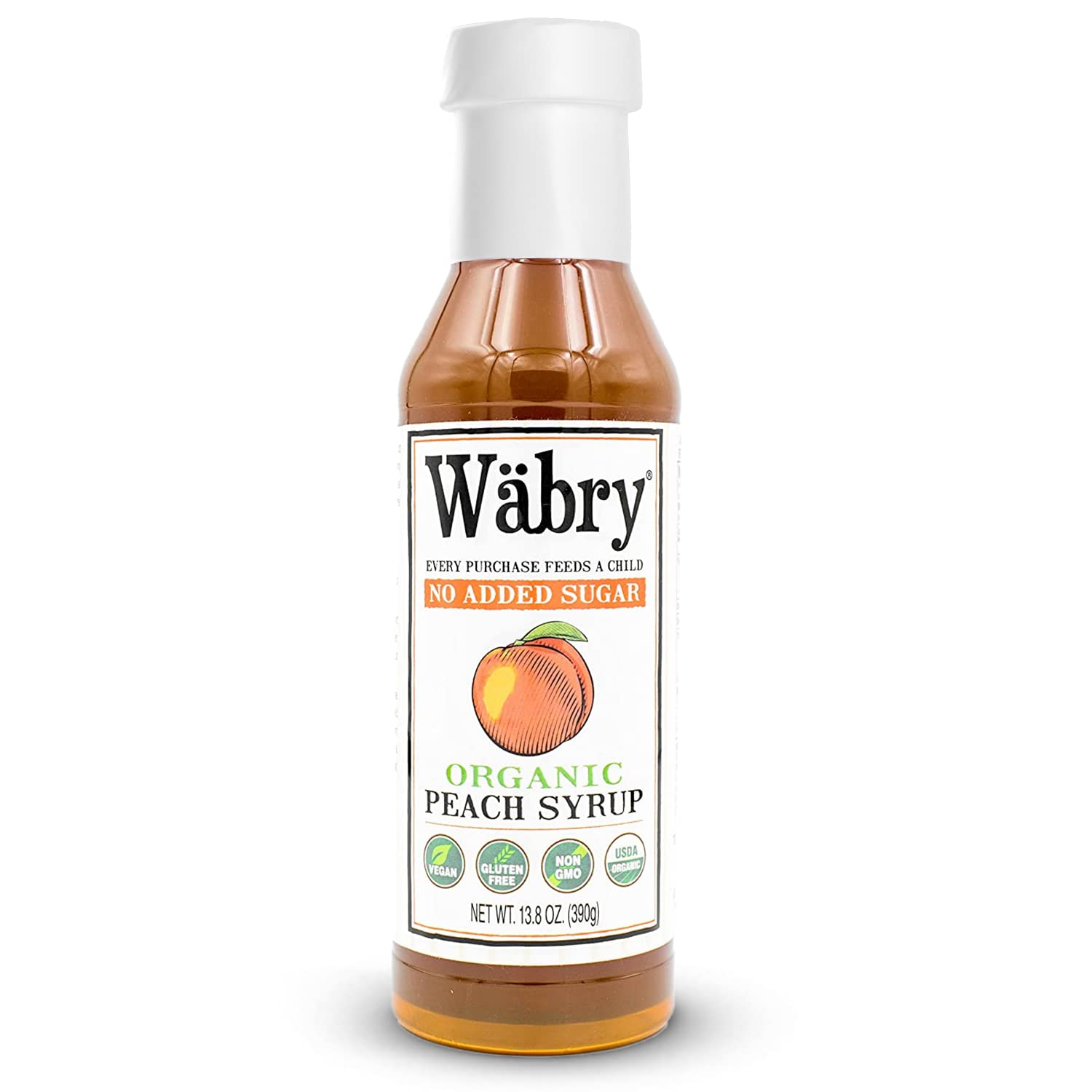 Wäbry Blueberry Syrup – 14.9oz (420g), Natural Fruit Flavor Organic Snow Cone Syrup for Drizzling on Shaved Ice, Waffles, Ice Cream & Lattes, Non-GMO, Dye-Free Vegan Syrups, 12 Servings Per Bottle