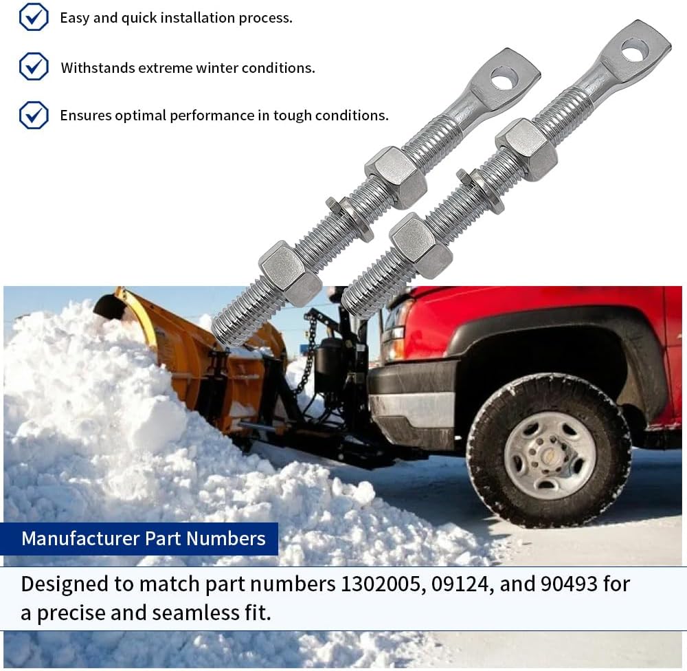 2PCS 5/8" Snow Plow Trip Spring Eye Bolt 1/2" Hole for Buyers SAM 1302005, NLP SNP6224,Meyer 09124,Western 90493K