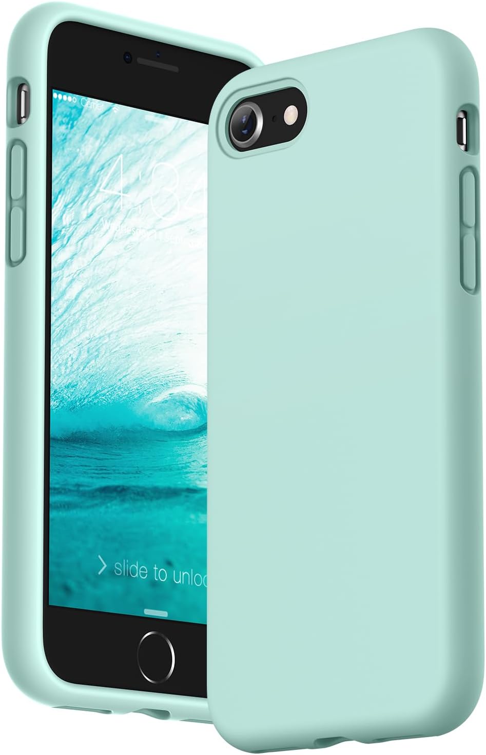 SURPHY Designed for iPhone SE Case, iPhone 8 Case, iPhone 7 Case, Liquid Silicone Phone Case for iPhone se 3rd 2nd SE 2022 SE 2020, Blue