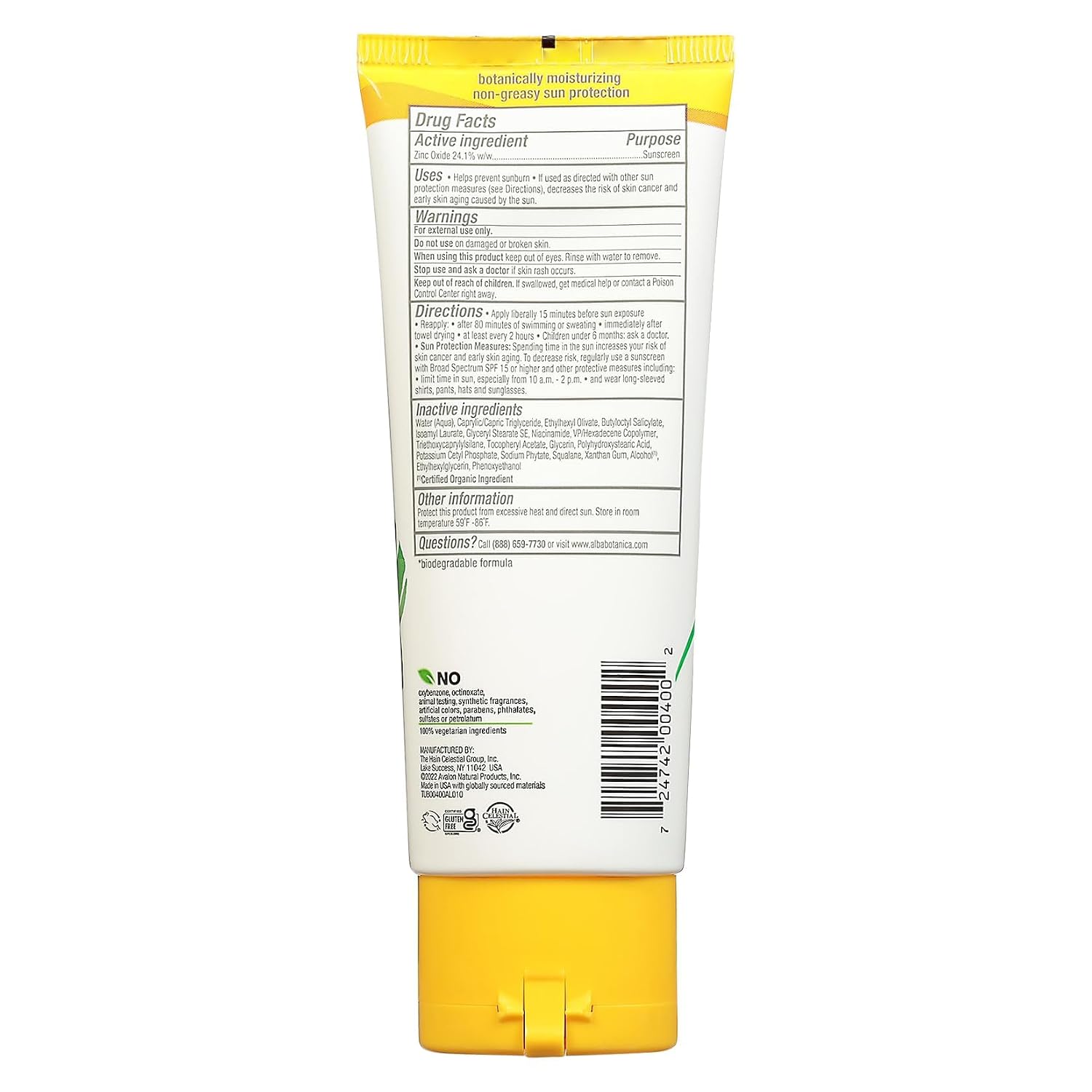 Alba Botanica Mineral Sunscreen Lotion SPF 50, Broad Spectrum, Fragrance Free, 3 Fl Oz (Packaging May Vary)