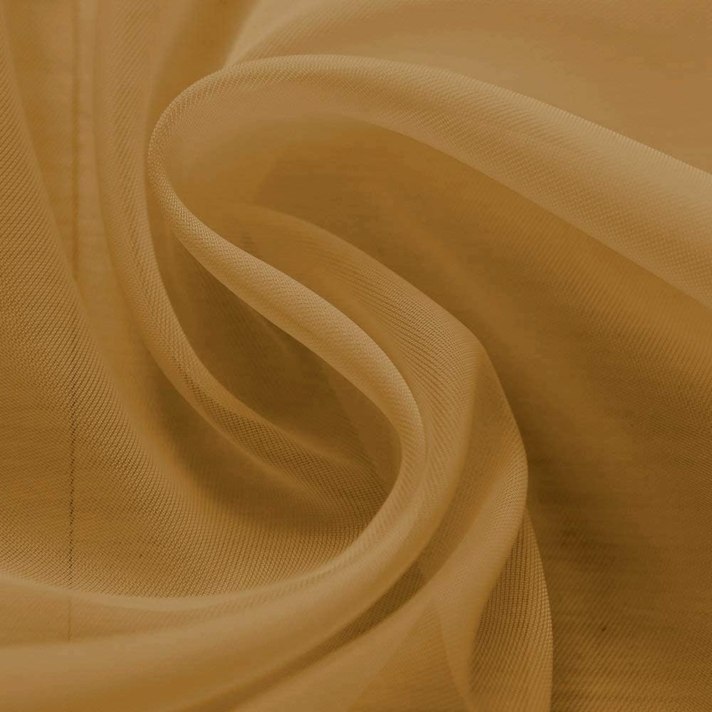 Elegant Comfort Luxury Sheer Curtains, Window Treatment Curtain Panels with Rod Pocket for Kitchen, Bedroom and Living Room (55 x 216-inches Long)