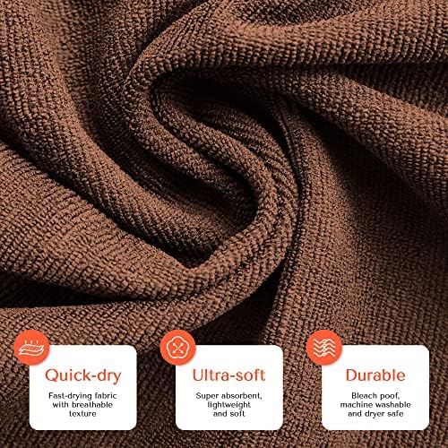 TASALON Microfiber Salon Hair Towels 10 Pack, 29" x 16" Ultra-Soft - Black