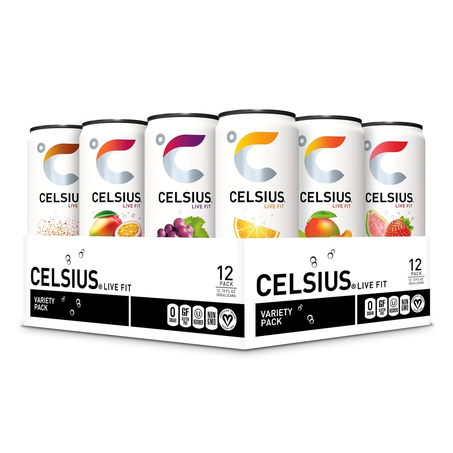 CELSIUS Sparkling Cola, Sugar Free Energy Drink, 12 Fl Oz (Pack of 12)