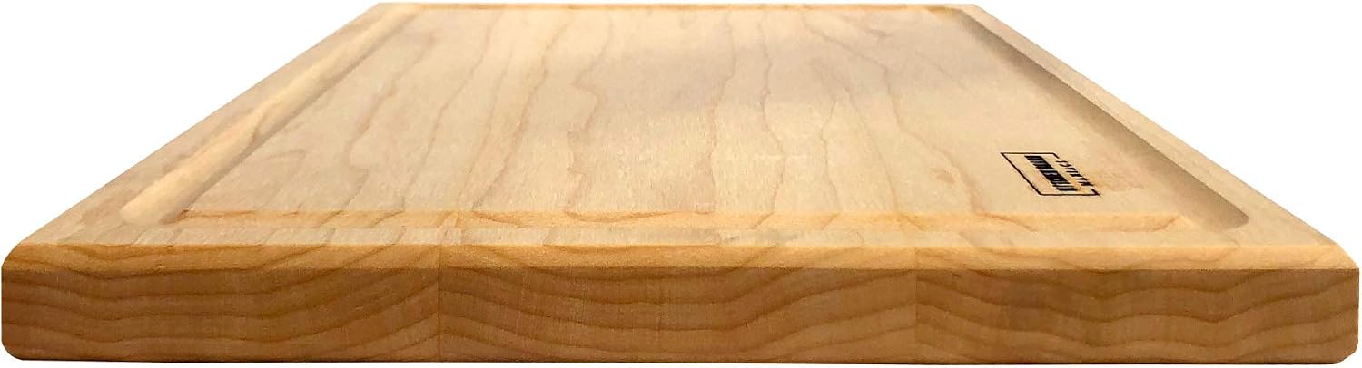 Premium Maple Wood Cutting Board - 12x8 Inches, Reversible Chopping Board for Kitchen, Cheese, and Charcuterie, Durable and Knife-Friendly