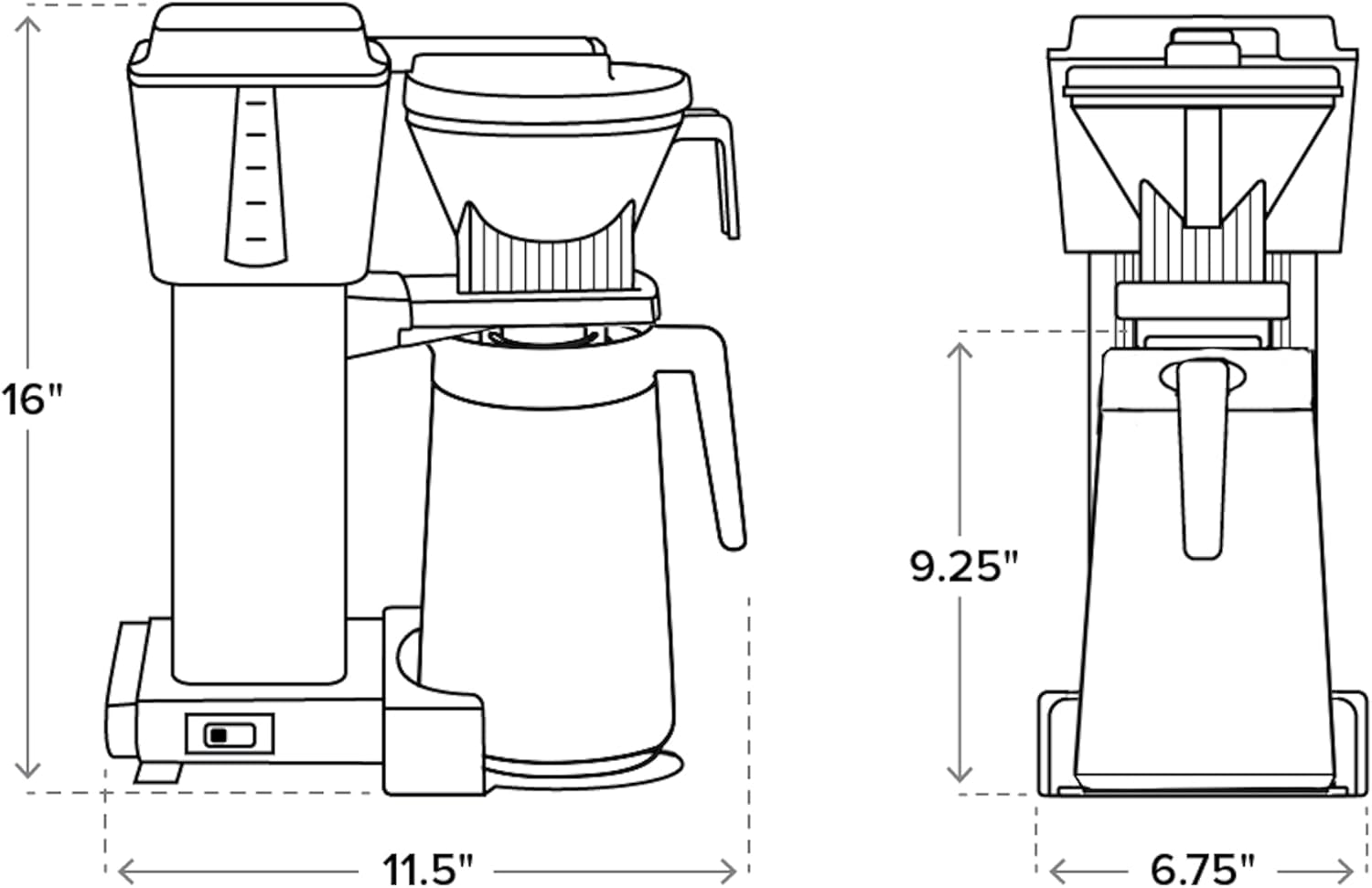 Technivorm Moccamaster 79317 KBGT thermal Carafe 10-Cup Coffee Maker 40 Ounce, Stone Grey 1.25l