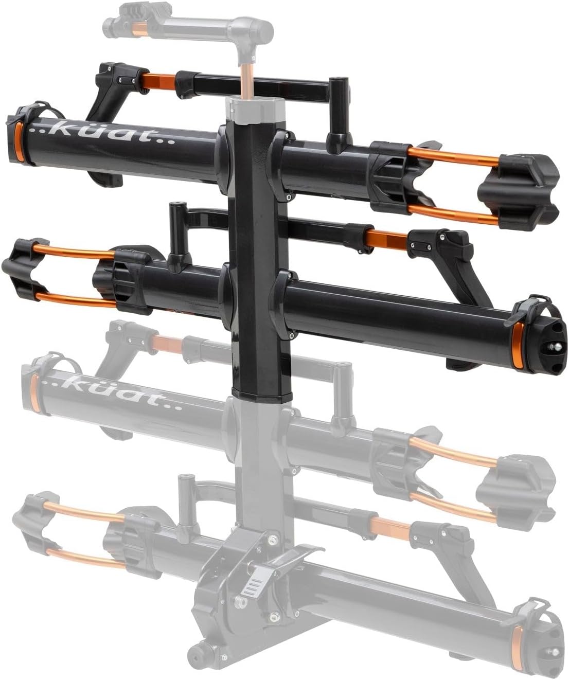 Kuat NV Add-On 2.0-2" - +2-Bike Rack, Black Metallic (NA22B) | Increases 2" NV 2.0 to a 4-Bike Hitch Rack, Rugged All-Metal Construction, E-Bike Compatible, Easy Installation