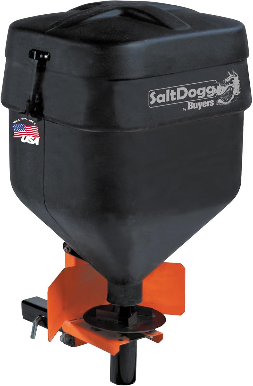 Buyers Products SaltDogg TGSUV1B Tailgate Salt Spreader, 4.4 Cu Ft / 331 lb Capacity, Hitch Mount, for SUV & Pickup Truck, Gravity Feed w/ Manual Gate