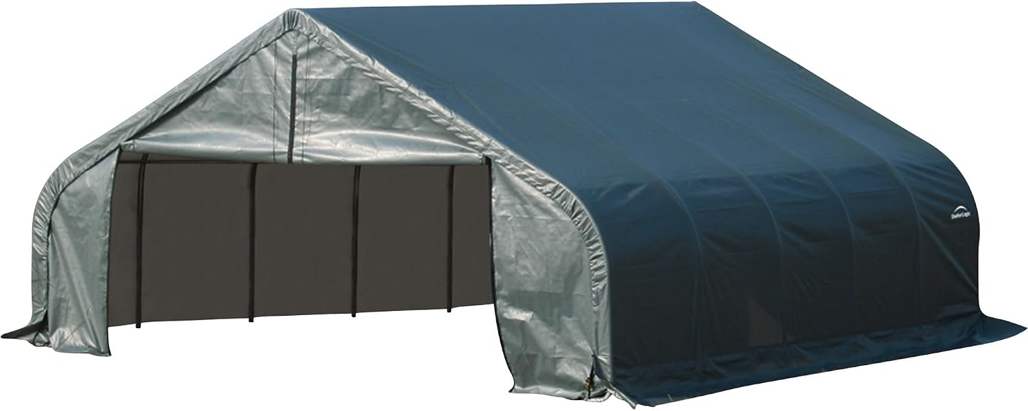 ShelterLogic ShelterCoat 22 x 20 x 1 ft Green Garage Peak