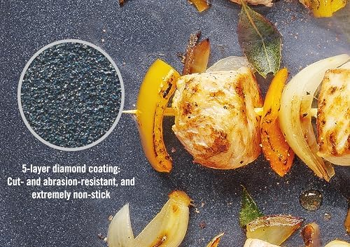 Woll Diamond Lite Cast Iron Frying Pan Square Induction 26 x 26 cm Height 6 cm with Removable Handle Suitable for All Types of Cookers Non-Stick Cast Aluminium