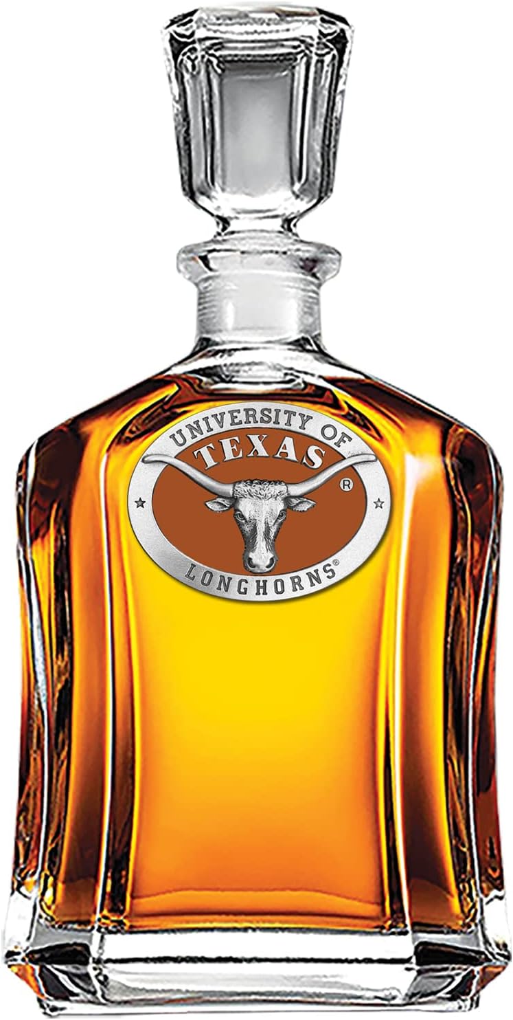 Marines Decanter – Eagle Globe & Anchor | 24 OZ Whiskey Decanter for Liquor with Airtight Stopper | Expertly Crafted Pewter Glass Clear
