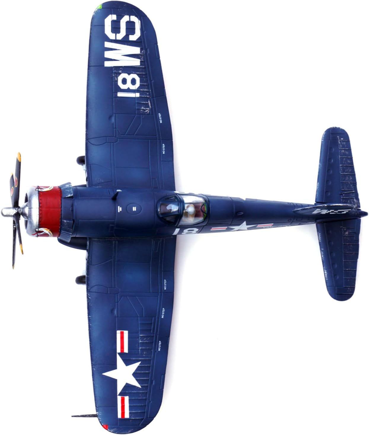 Alloy WWII USMC F4U Corsair Fighter VMF-323 Death Rattlers White 18 Model 1:72 Toy Simulation Science Exhibition Model