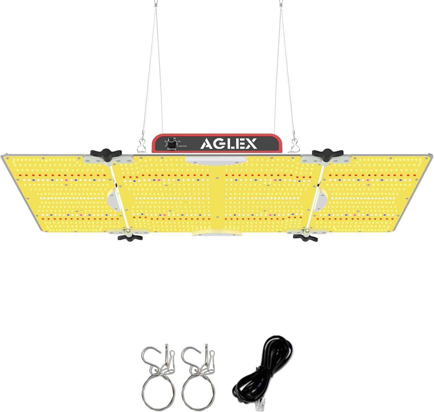 AGLEX K1000 LED Grow Light, Grow Light with Daisy Chain & Dimmable, Full Spectrum Plant Grow Lights for Hydroponic Indoor Plants Seeding