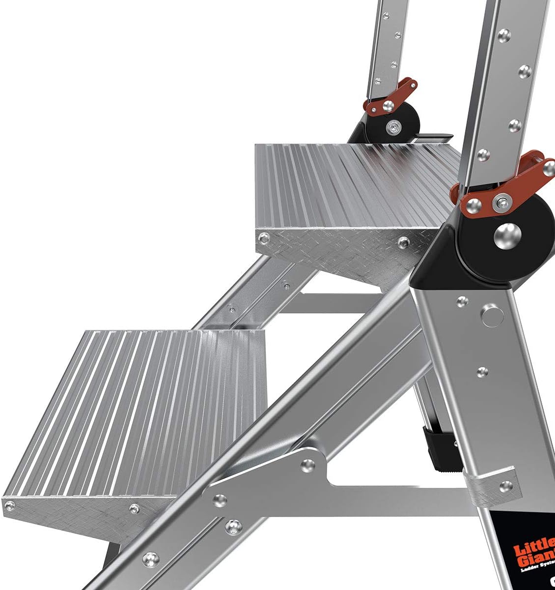 Little Giant Ladders, Jumbo Step, 2-Step, 2 foot, Step Stool, Aluminum, Type 1AA, 375 lbs weight rating, (11902)