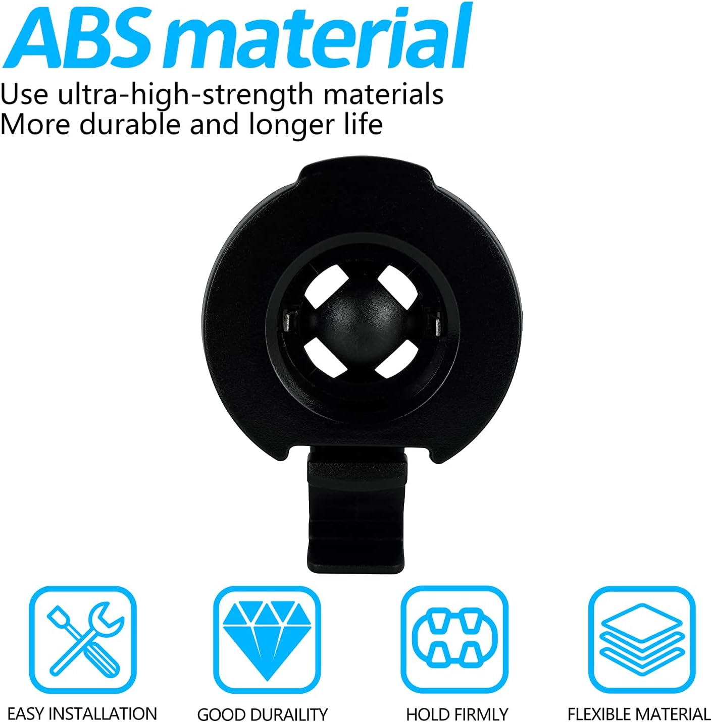 BOROLA GPS Holder Bracket Cradle, Compatible for Garmin Nuvi | Durable plastic GPS mount bracket, tool-free install, ball-socket adjustment for vehicle air vent mounting