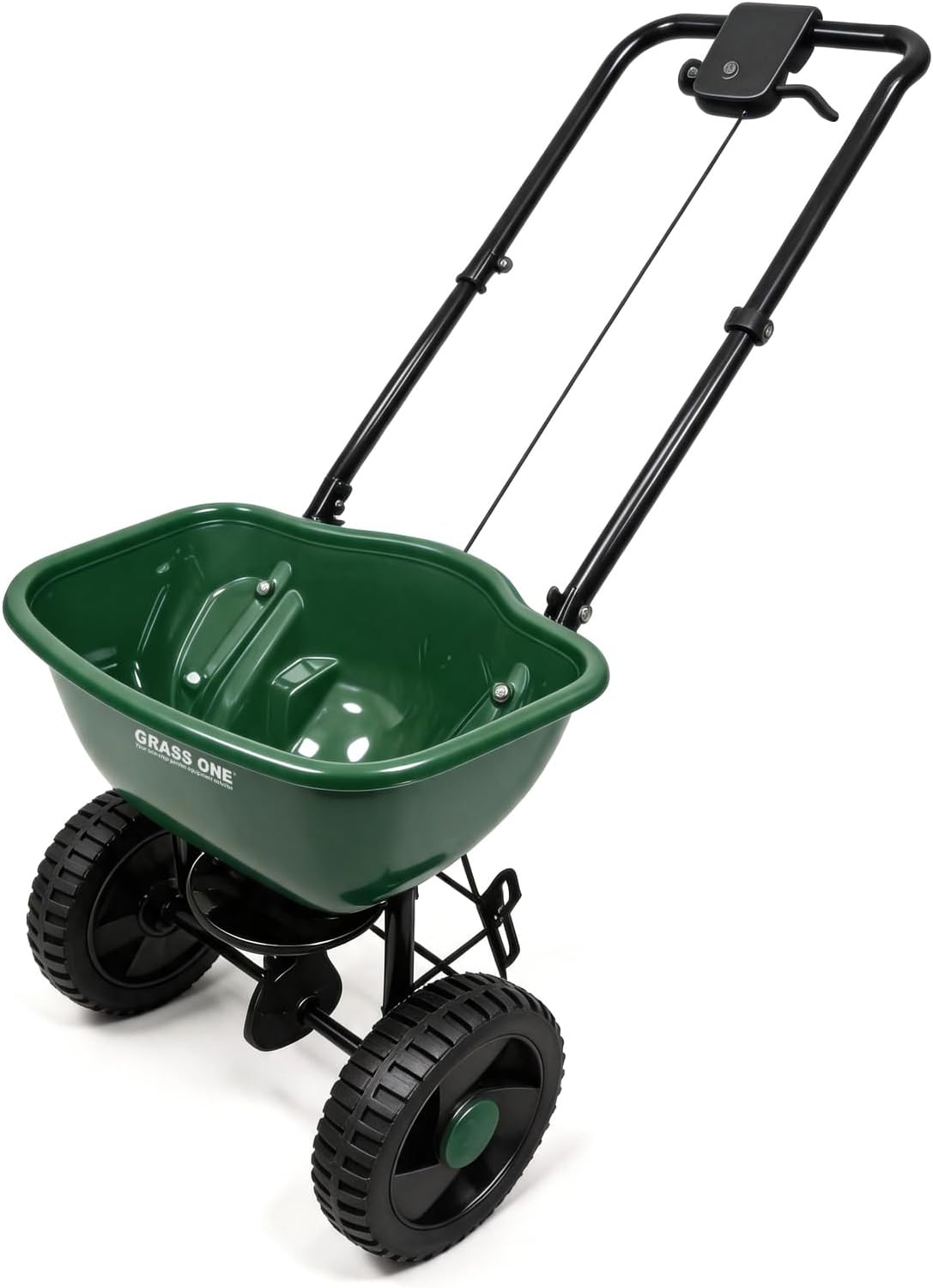 15L Walk-Behind Broadcast Spreader, Push Seed & Fertilizer | Adjustable 6 Flow Controls, Suitable For Seed, Fertilizer, Salt And Ice Melt