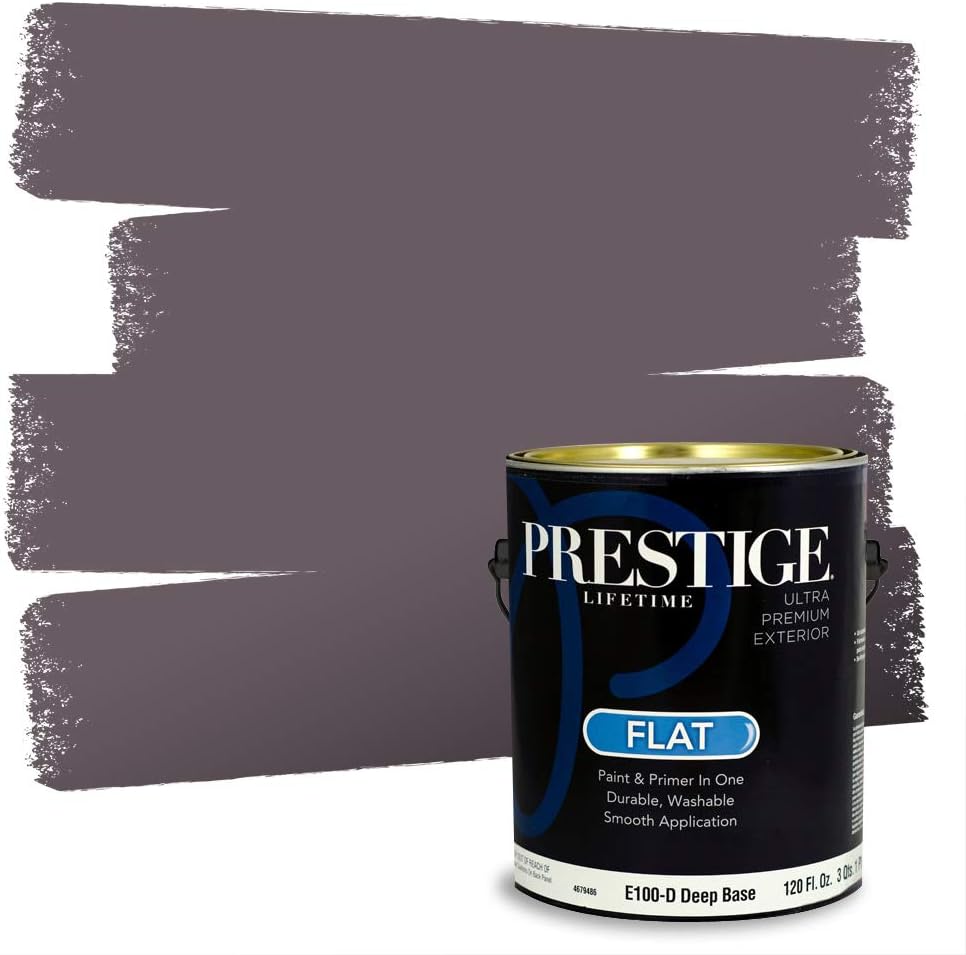 PRESTIGE Paints Exterior Paint and Primer In One, 1-Gallon, Satin, Comparable Match of Sherwin Williams* Ash Violet*