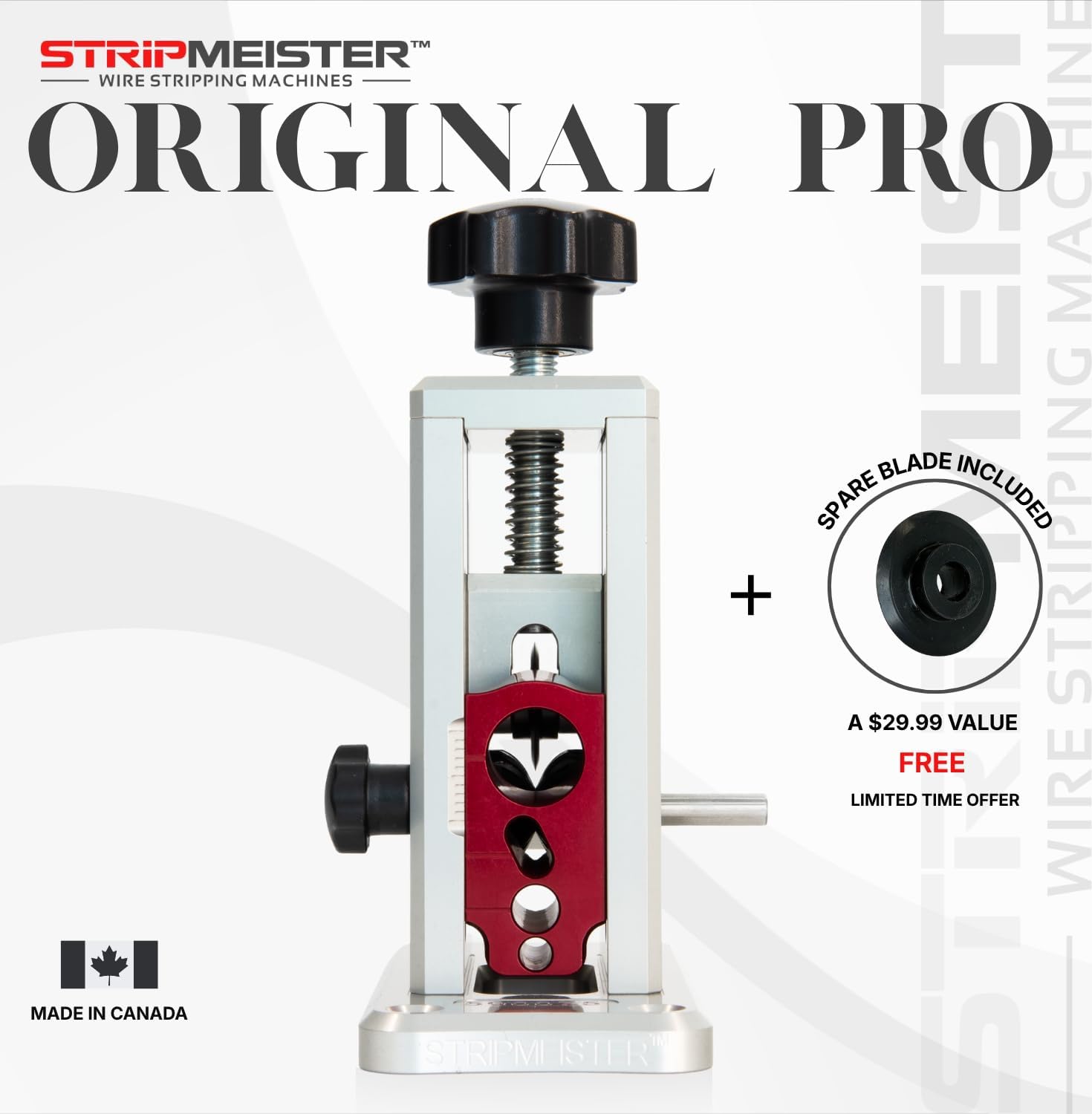 StripMeister Original Drill-Powered Wire Stripper – Wire Sizes Up To Ø3/4", Jam-Free, Copper Wire, Built for Safety, Speed, and Efficiency - Portable Wire Stripping Machine