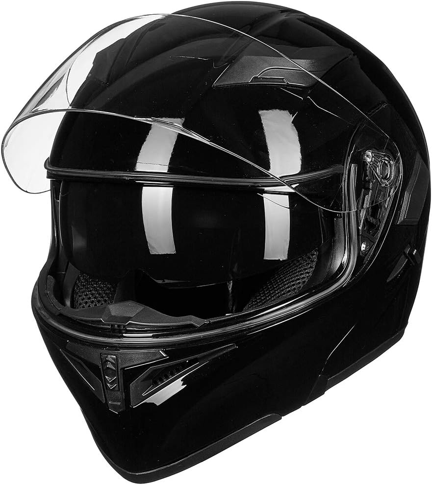 ILM Motorcycle Dual Visor Flip up Modular Full Face Helmet DOT Model 902/902L