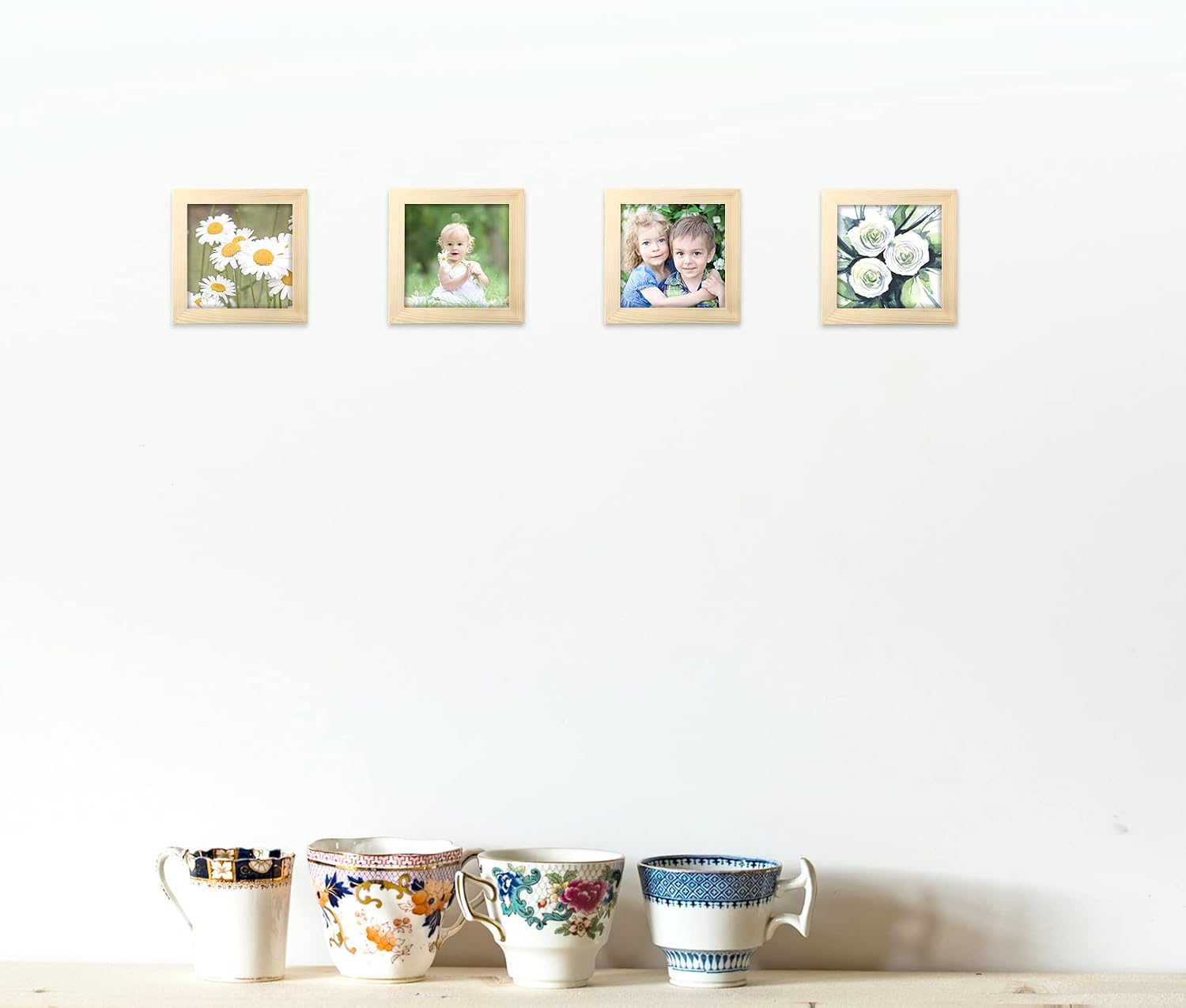 WUTL 8x8 Black Picture Frames Square