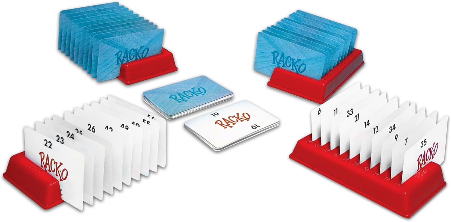 Winning Moves Rack-O Retro Edition, Enjoyed Since the 50's | Classic Tabletop Number Sorting Game, 2-4 Players, Ages 8+
