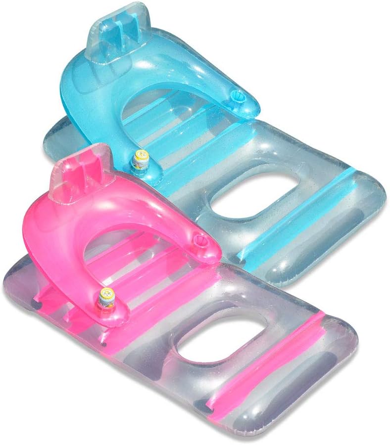 Swimline Deluxe Lounge Chair Colors May Vary (Pink or Blue)