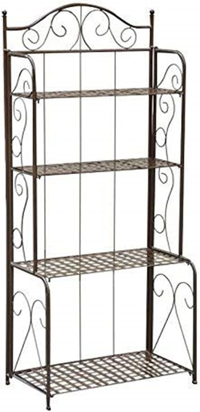 4-Tier Iron Indoor/Outdoor Bakers Rack (Bronze)