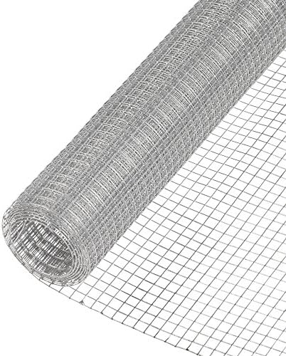 YARDGARD 1/2 Inch Mesh Welded Wire Fence, Hardware Cloth, 19 Gauge Galvanized Steel For Garden Protection, Cage Fencing, Chicken and Rabbit Barriers, and Crafts, 36 Inches x 5 Feet