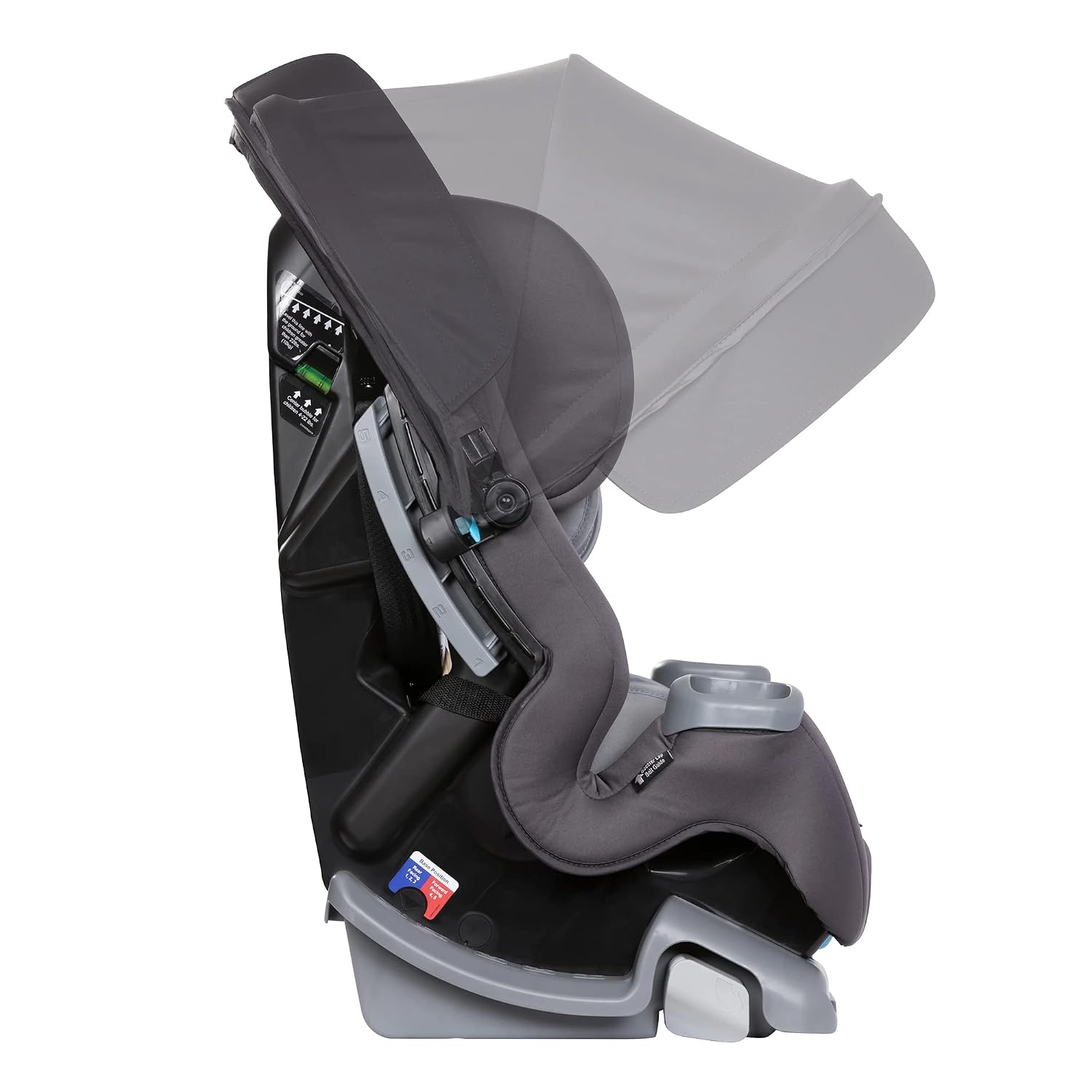 Baby Trend Cover Me™ 4-in-1 Convertible Car Seat, Vespa – Built-in Canopy, 4-Stage Growth System, Plush Comfort Padding, Multi-Position Recline
