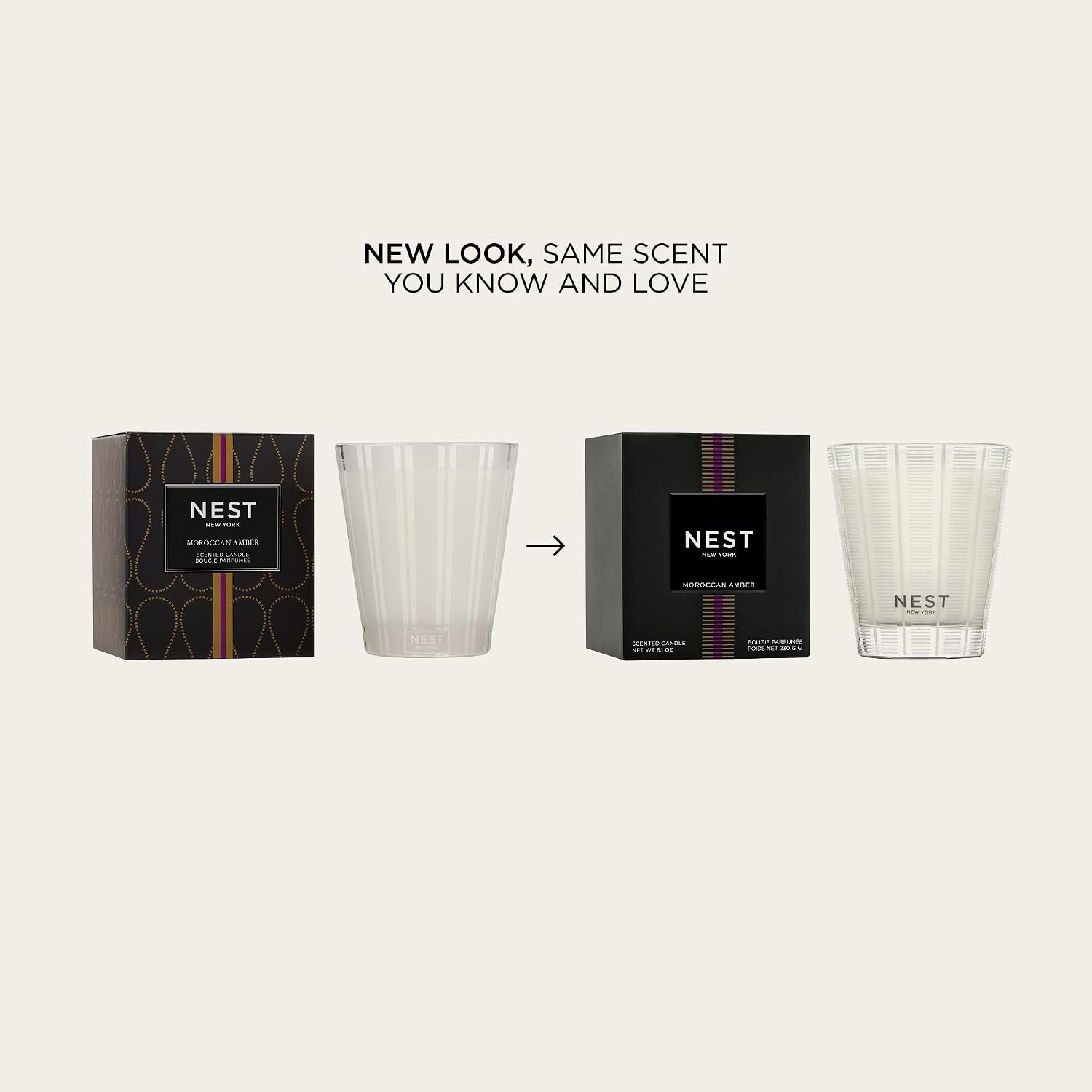 NEST New York Scented Classic Candle, Grapefruit - 8.1 oz - Up to 60-Hour Burn Time - Reusable Glass Vessel