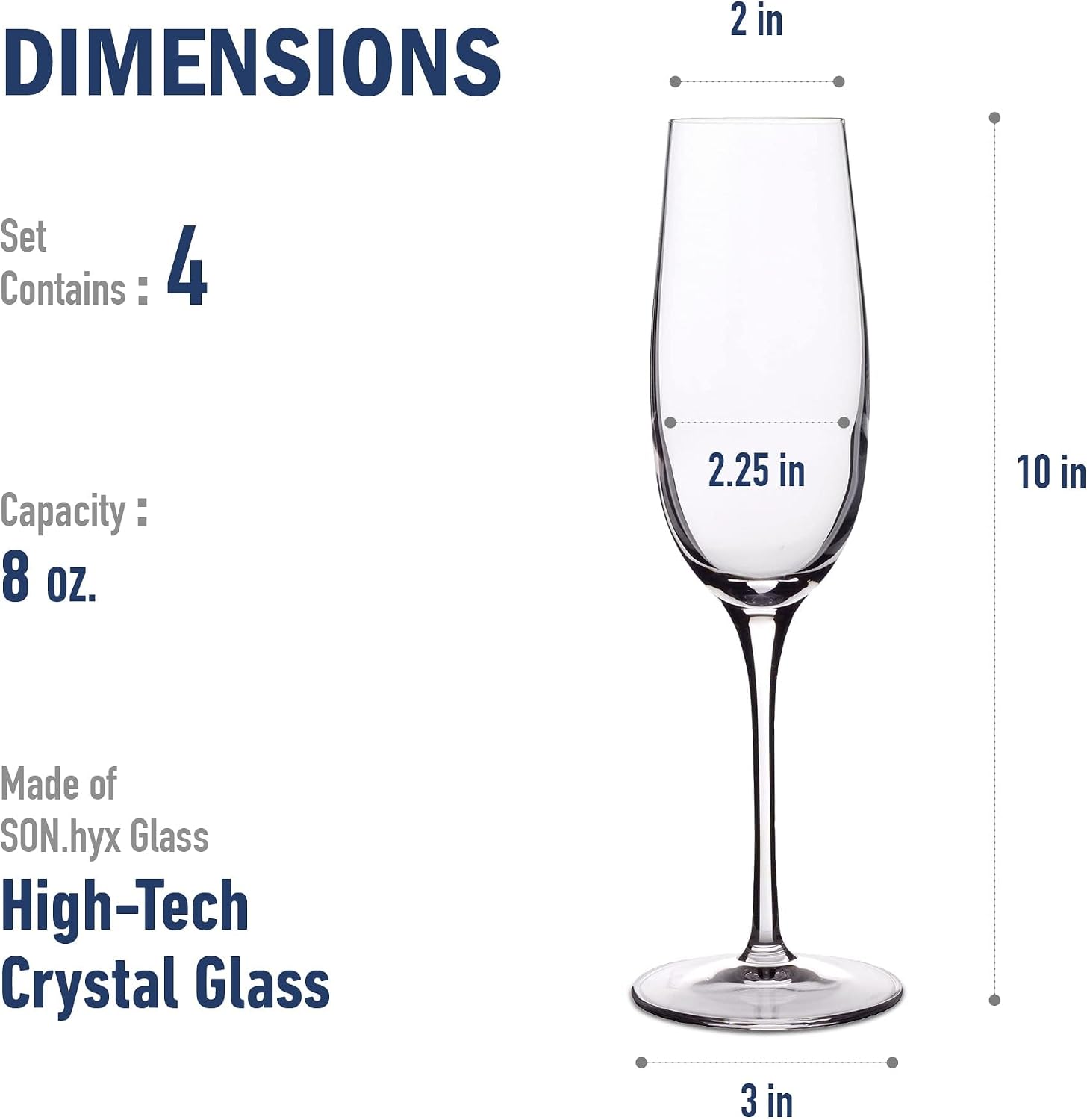 Luigi Bormioli Crescendo Bourgogne Wine Glasses - Clear, Set of 4