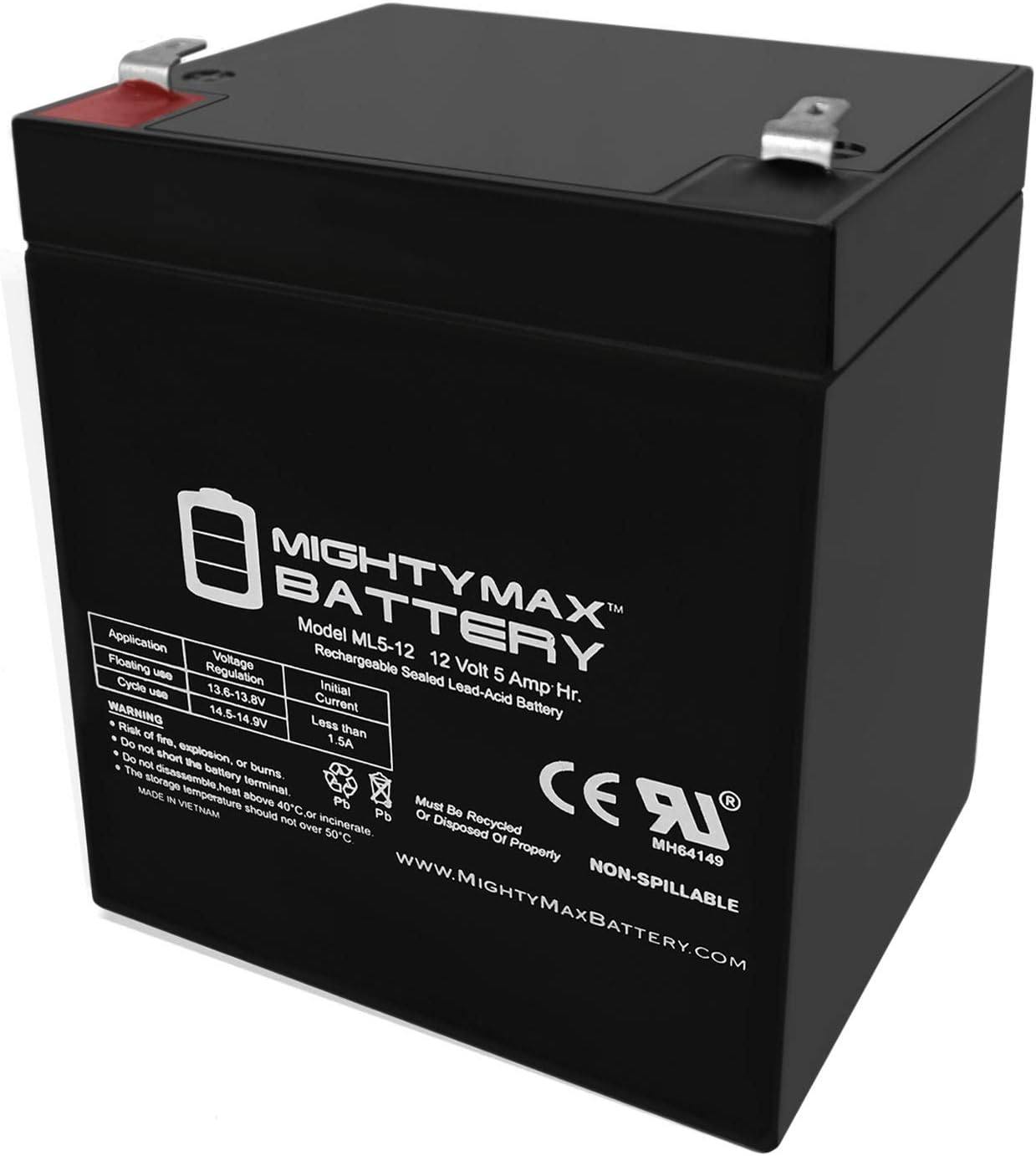 Mighty Max Battery 12V 5AH SLA Battery for Lawn and Garden Tool