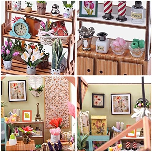 GuDoQi DIY Miniature Dollhouse Kit with Furniture, Tiny House kit 1:24 Scale, Need to Assemble Around 30 Hours