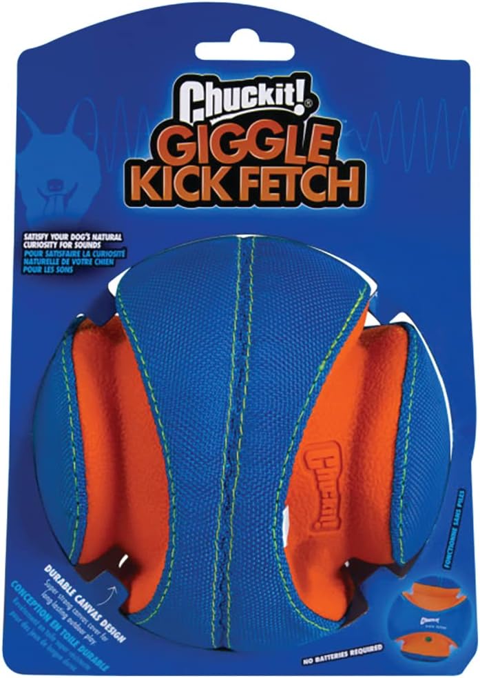 Chuckit! Kick Fetch Ball Dog Toy, Floats in Water, Large 8 Inch Diameter | Durable rubber and foam build, interactive play design, great for pool or lake sessions, built for big breed dogs each day