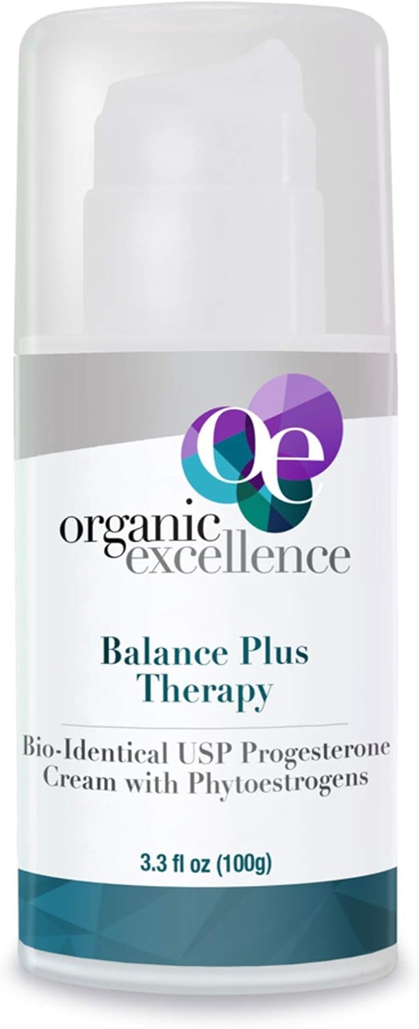 Balance Plus Therapy Organic USP Progesterone Cream Phytoestrogens 3.3 oz