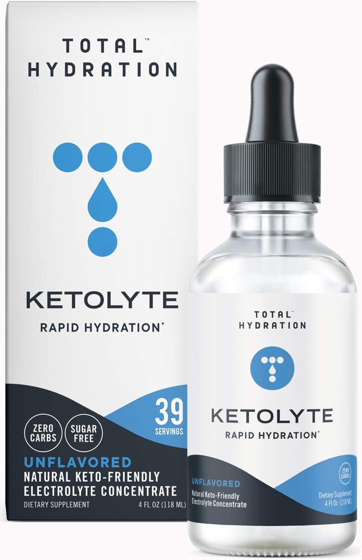 Ketolyte Drops, Unflavored, No Sugar, Magnesium 39 Servings