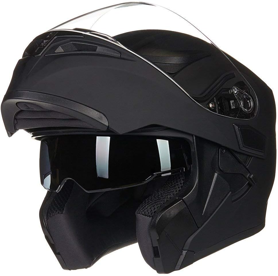 ILM Motorcycle Dual Visor Flip up Modular Full Face Helmet DOT Model 902/902L