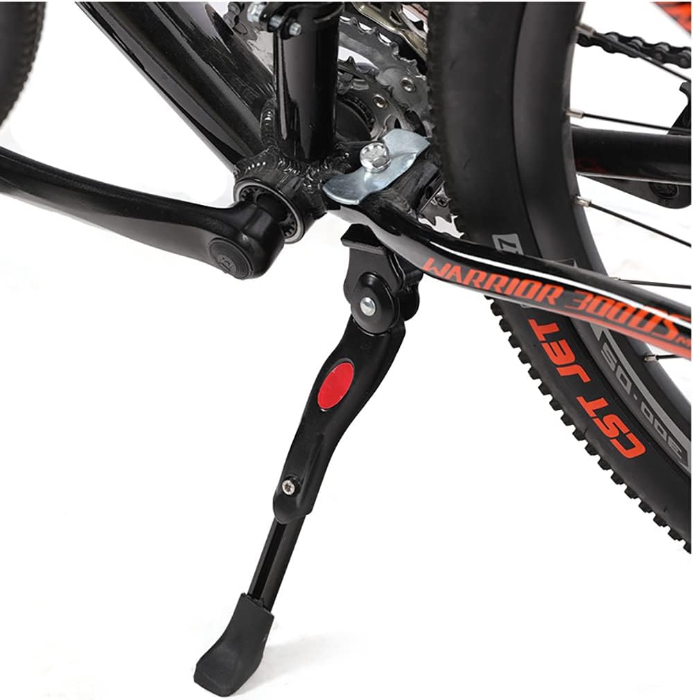 BlueSunshine 24 to 26 Inch Bicycle Kickstand with Bike Chainstay Protector - Aluminum Alloy Stand for Mountain, MTB and Road Bikes - Easy Installation, Adjustable Length 300mm-340mm