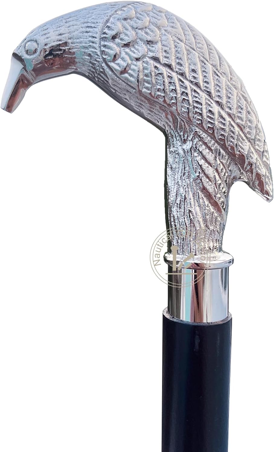 Edgar Allen Poe's Mystic Raven Gothic Walking Stick Swagger Cane, 37 Inch, Hardwood, Black