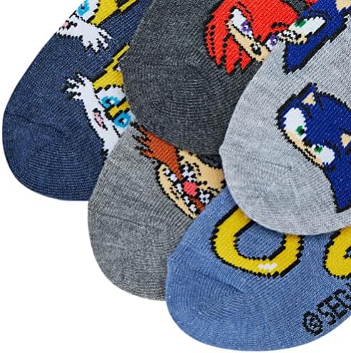 Sonic The Hedgehog boys 5 Pack No Show Socks