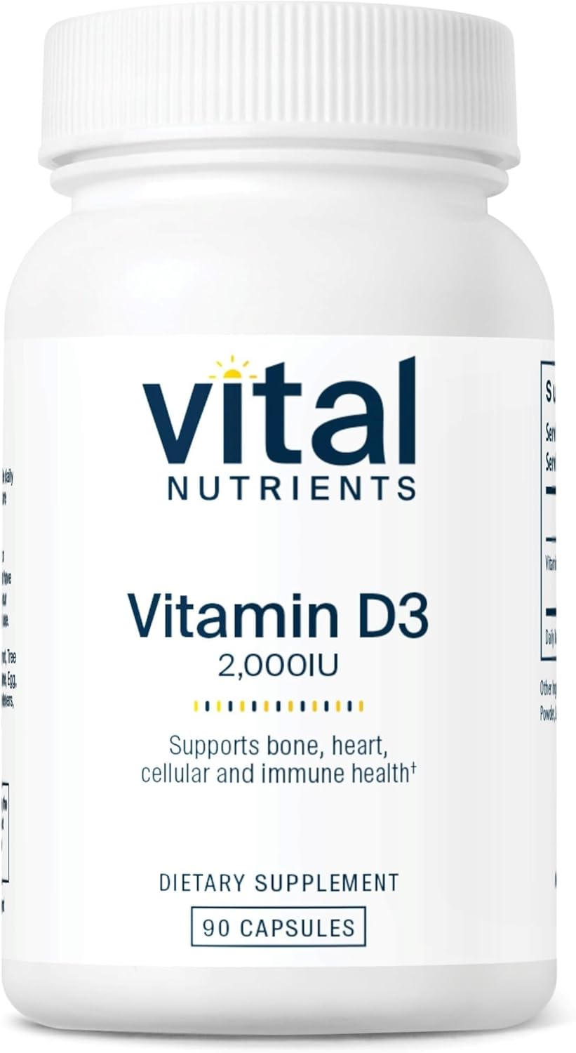 Vital Nutrients Vitamin D 2000 IU - Vitamin D3 Supplement - Healthy Bones, Teeth, Muscles*- Cellular & Immune Function - Calcium Absorption - Gluten