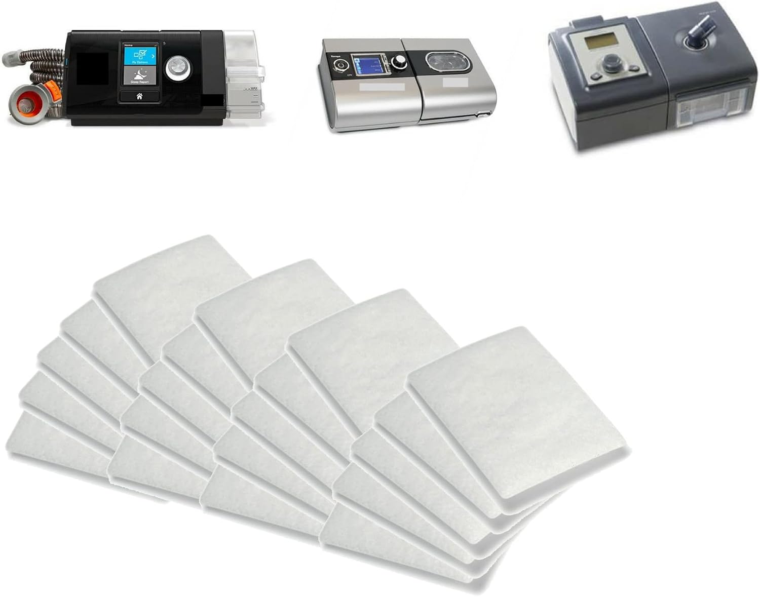 20-Pack Disposable CPAP Filters for ResMed AirSense 10 / AirCurve 10 / S9 / AirStart – Replacement CPAP Machine Filters for Dust, Pollen, Allergens