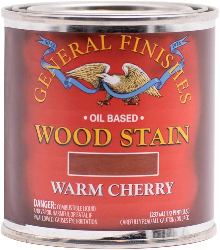 General Finishes Oil Based Penetrating Wood Stain, 1/2 Pint, American Walnut