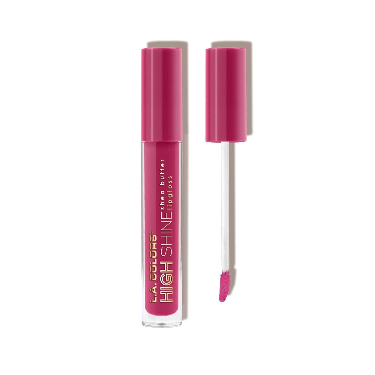 L.A. COLORS High Shine Shea Butter Lip Gloss, Baby Cakes, 0.14 Oz
