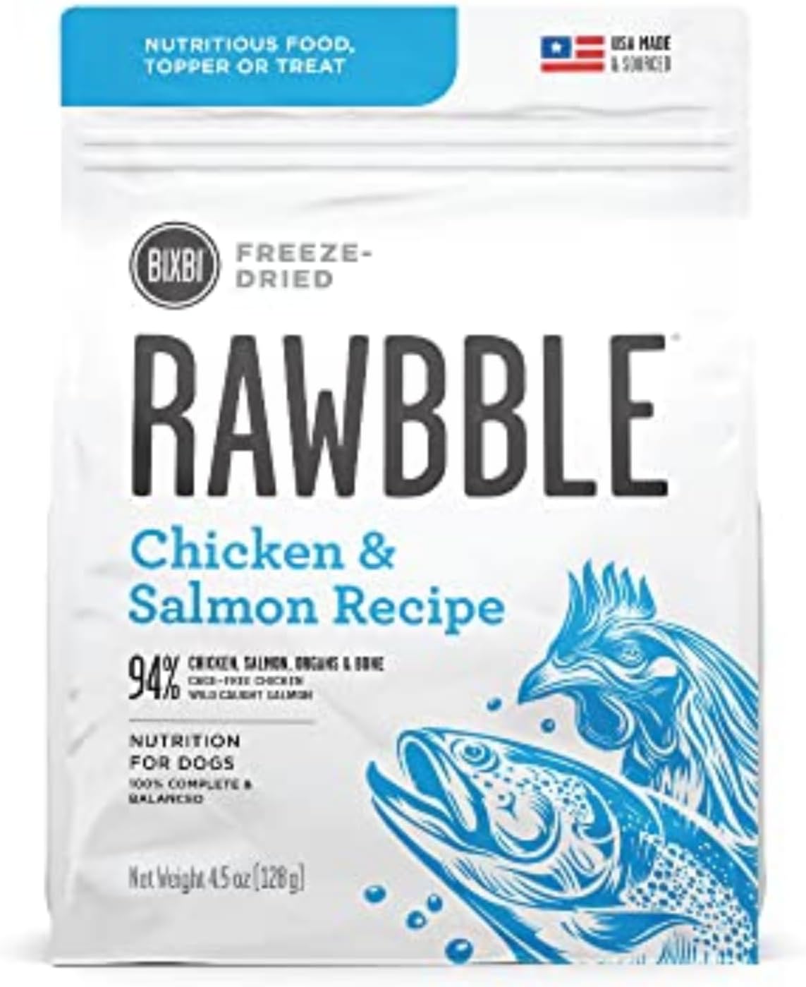 BIXBI Liberty Freeze-Dried Dog Food Topper & Treats, Beef – 98% Meat & Organs, No Refrigeration – USA Made, 26 oz