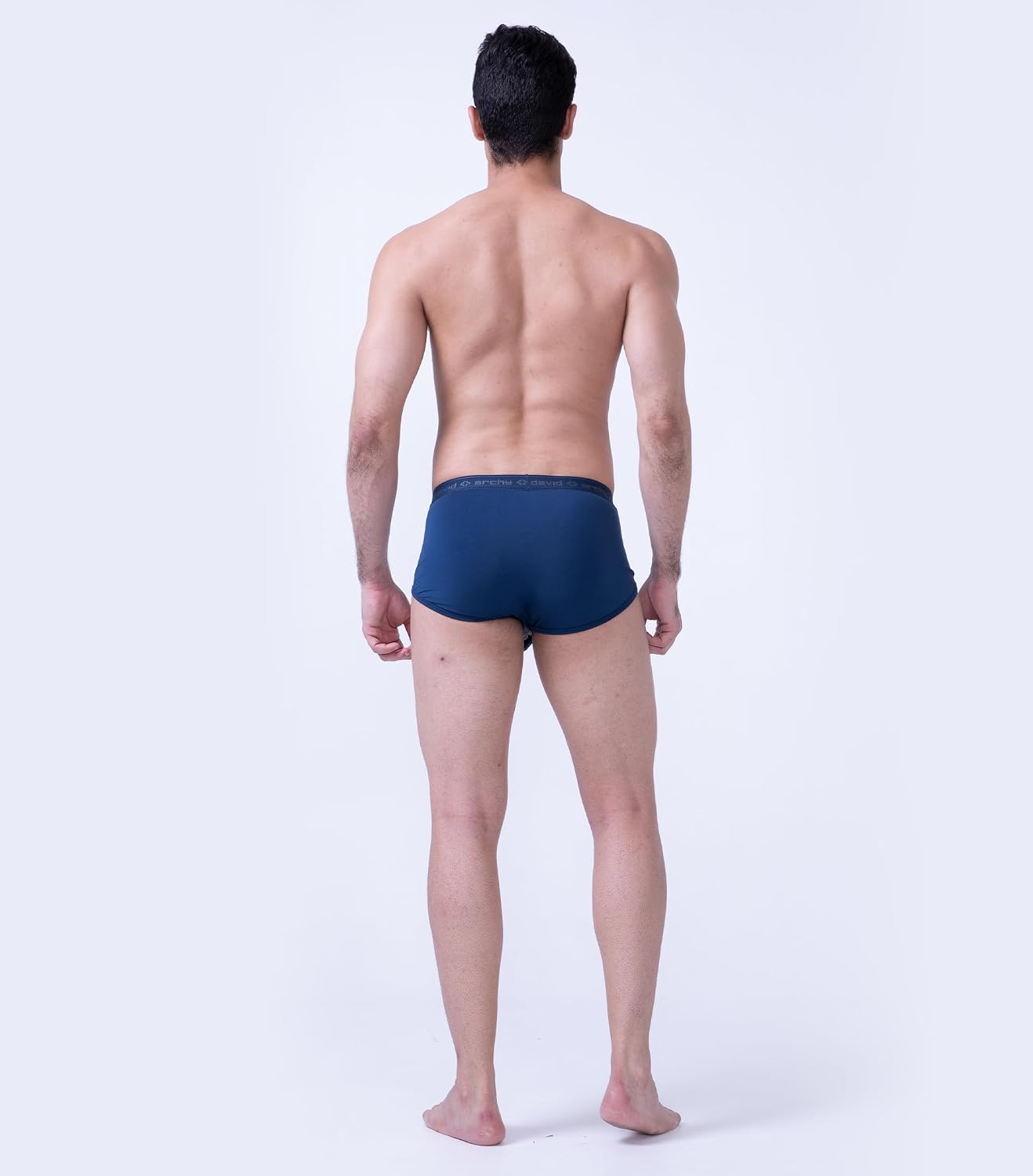 DAVID ARCHY Men's Soft Modal Dual Pouch Support Briefs 4 or 7 Pack | Breathable moisture-wicking fabric offers flexible elastic waistbands, chafe-free design for daily active movement.