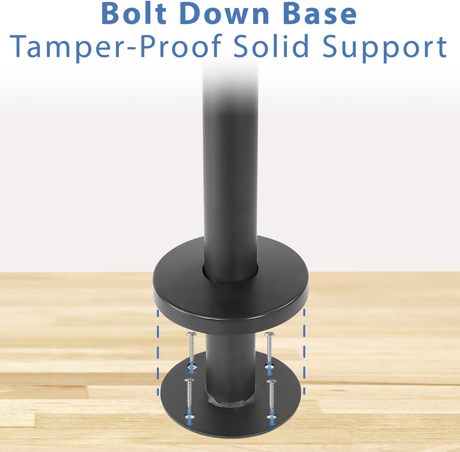 Mount-It! Bolt Down TV Stand, Anti-Tip Swivel Tabletop TV Mount for 32"–55" Screens up to 110 lbs, VESA 100x100 to 400x400, TV Base Replacement